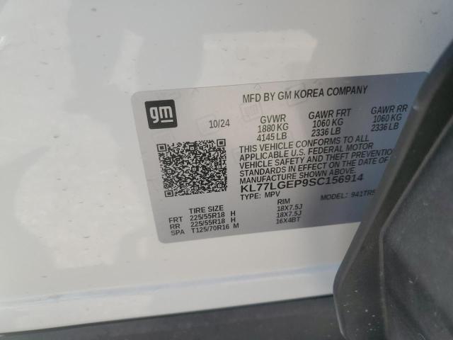 2025 CHEVROLET TRAX 1RS KL77LGEP9SC156914