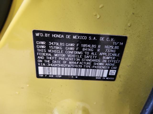 2015 HONDA FIT EX 3HGGK5H82FM751639