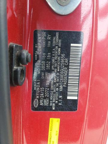 2016 HYUNDAI VELOSTER T KMHTC6AE6GU259656