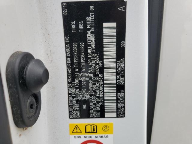 2019 LEXUS RX 350 BAS 2T2BZMCA4KC187645