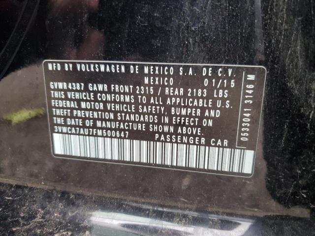 2015 VOLKSWAGEN GOLF SPORT 3VWCA7AU7FM500647