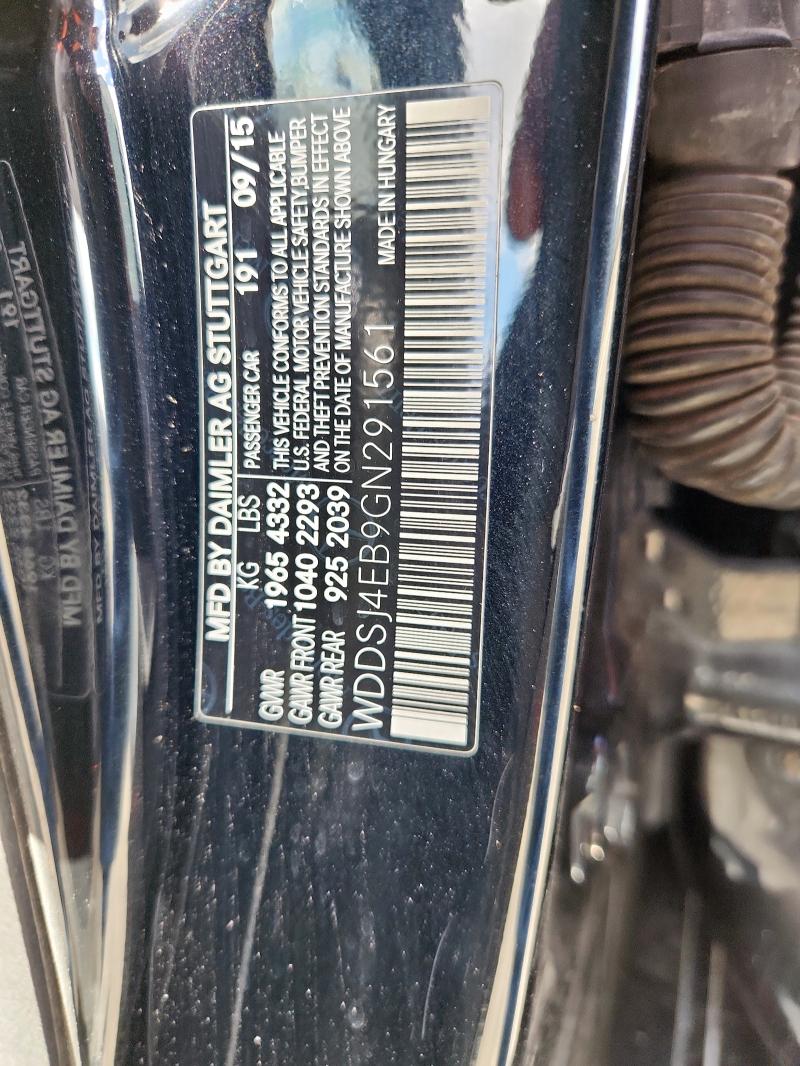 2016 MERCEDES-BENZ CLA 250 WDDSJ4EB9GN291561