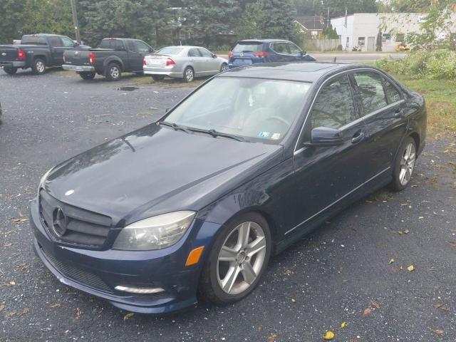 MERCEDES-BENZ C 300 4MAT 2011 blue sedan 4d gas WDDGF8BB6BR145896 photo #3