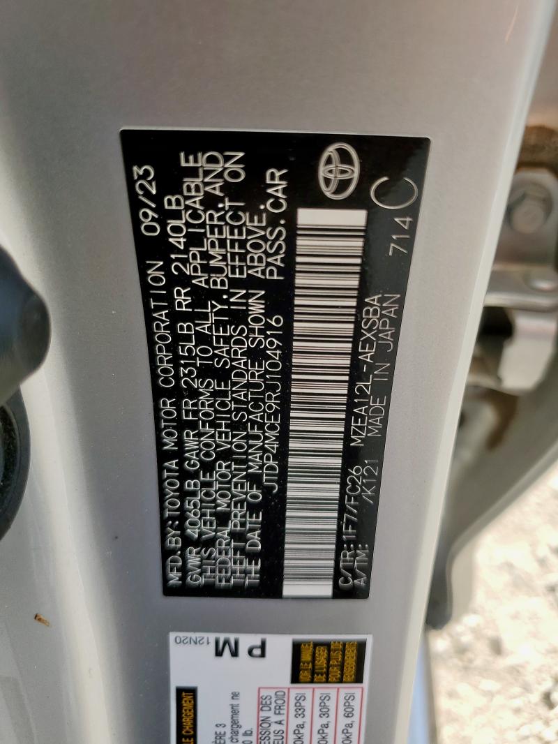 2024 TOYOTA COROLLA SE JTDP4MCE9RJ104916