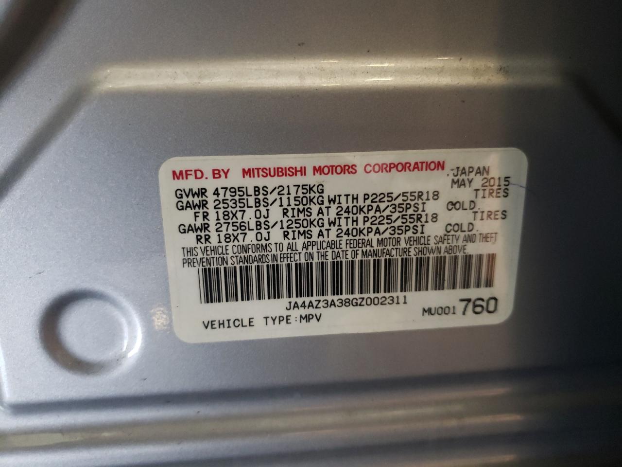 MITSUBISHI OUTLANDER SE