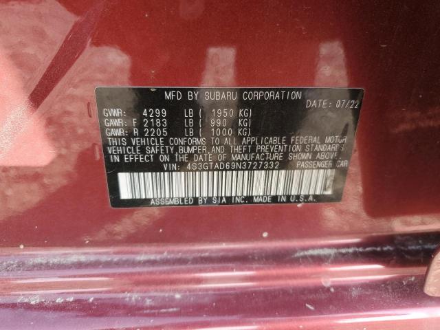 2022 SUBARU IMPREZA PR 4S3GTAD69N3727332