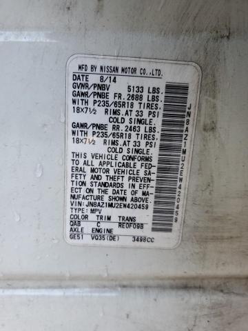 2014 NISSAN MURANO S - JN8AZ1MU2EW420459