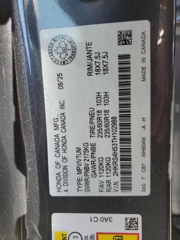 2026 HONDA CR-V SPORT 2HKRS4H53TH102988