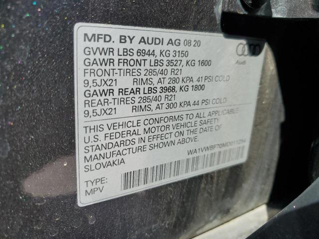 2021 AUDI SQ7 PRESTI WA1VWBF70MD011254