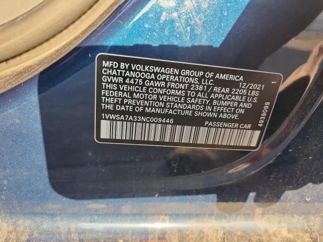 2022 VOLKSWAGEN PASSAT SE 1VWSA7A33NC009446