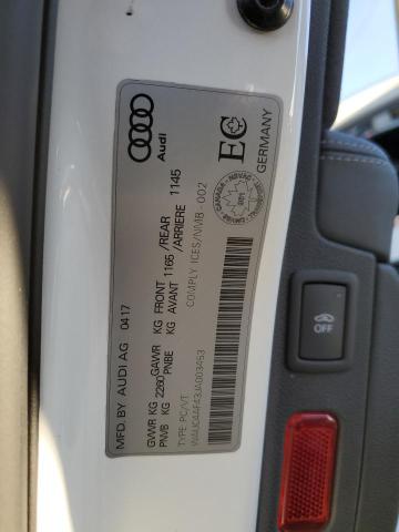2018 AUDI S4 PRESTIG WAUC4AF43JA003453