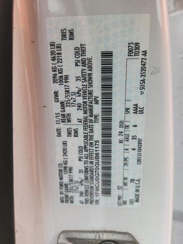 2016 FORD ESCAPE SE - 1FMCU0G70GUB61175