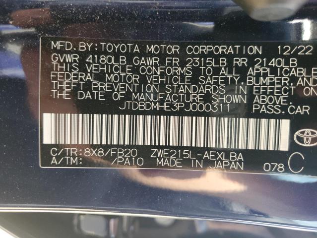 2023 TOYOTA COROLLA LE - JTDBDMHE3PJ000311