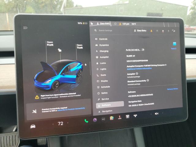 2023 TESLA MODEL 3 5YJ3E1EA5PF504349