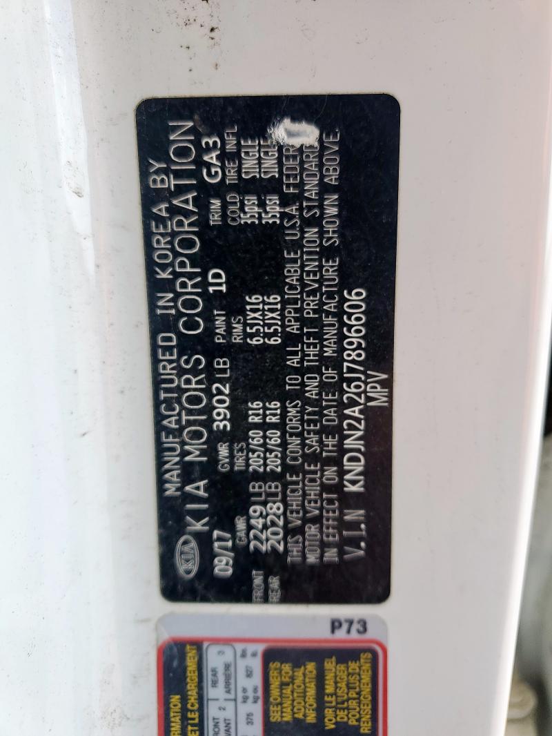 2018 KIA SOUL KNDJN2A26J7896606