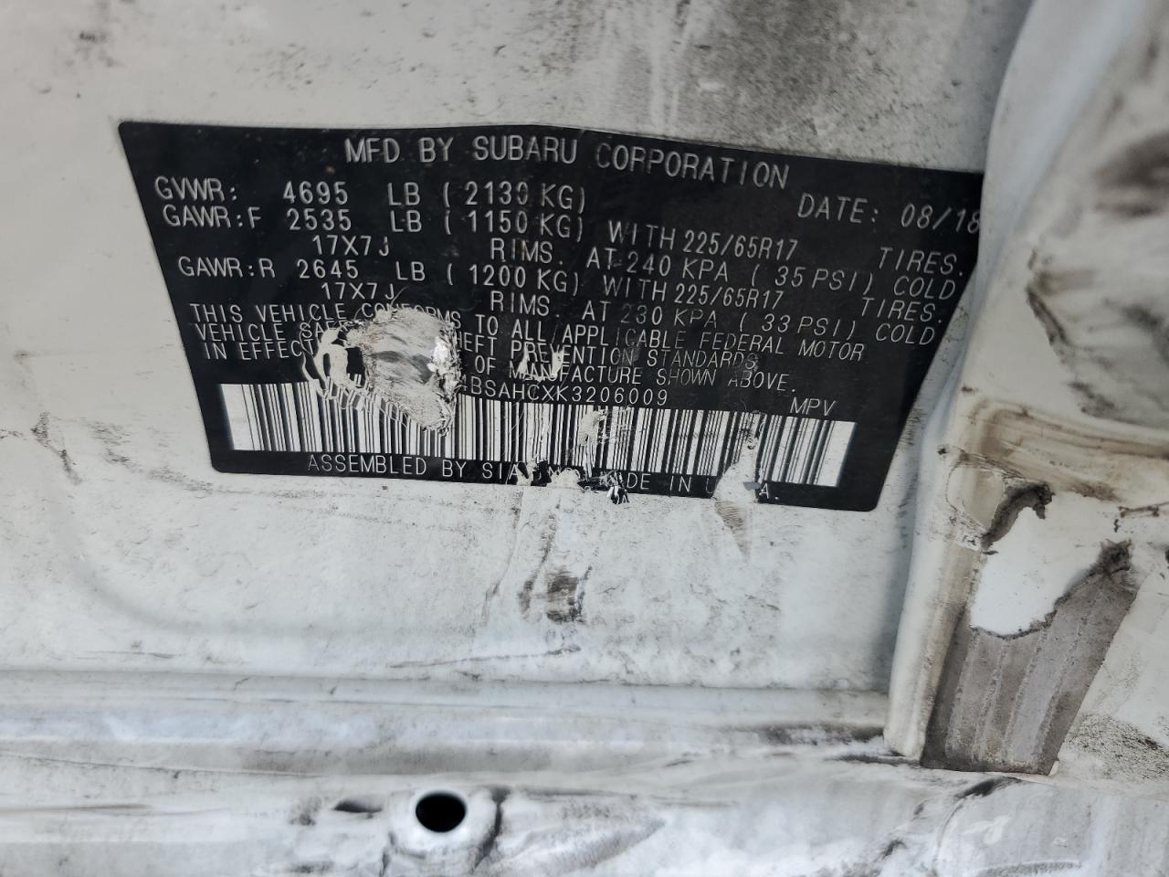 SUBARU OUTBACK 2.5I PREMIUM