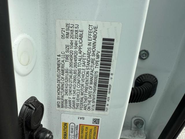 2021 HONDA PASSPORT T 5FNYF7H9XMB009275