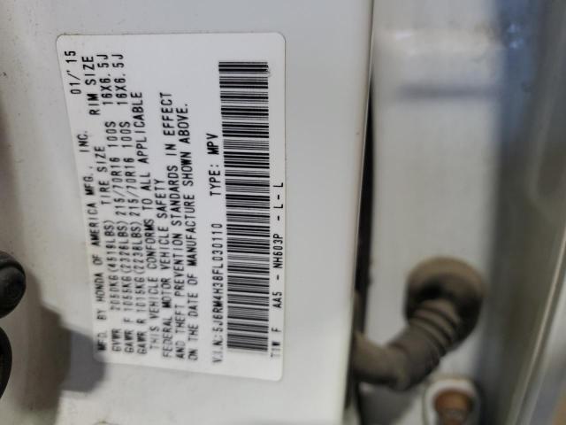 2015 HONDA CR-V LX 5J6RM4H38FL030110