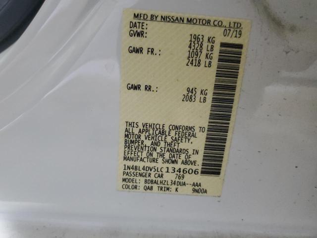 2020 NISSAN ALTIMA SV 1N4BL4DV5LC134606