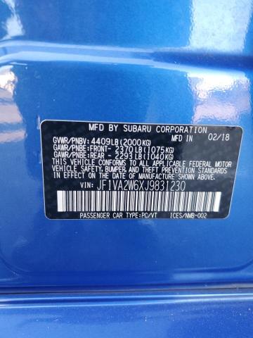 2018 SUBARU WRX STI LI JF1VA2W6XJ9831230