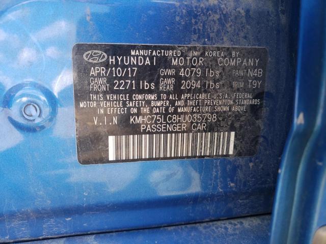 2017 HYUNDAI IONIQ SEL KMHC75LC8HU035798