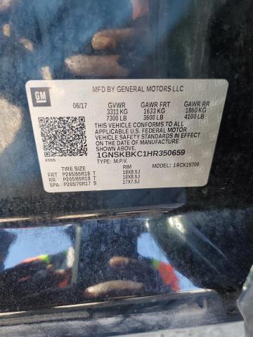 2017 CHEVROLET TAHOE K150 1GNSKBKC1HR350659