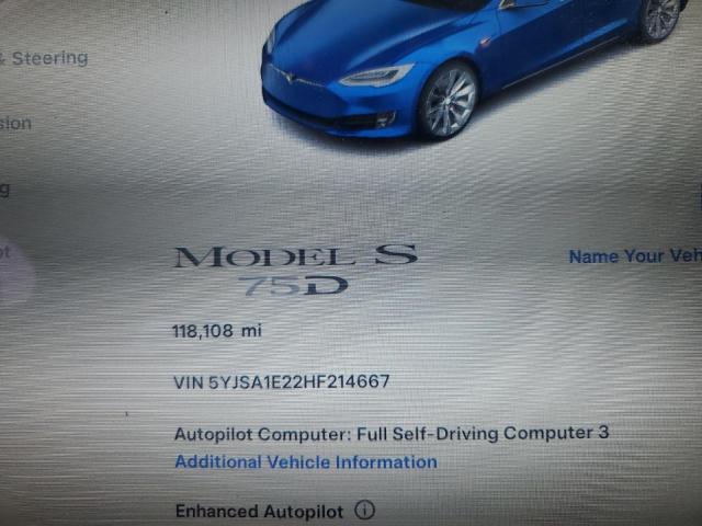 2017 TESLA MODEL S 5YJSA1E22HF214667