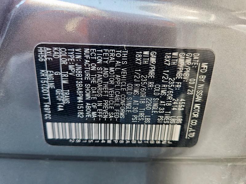 2023 NISSAN ROGUE SV JN8BT3BA8PW415182