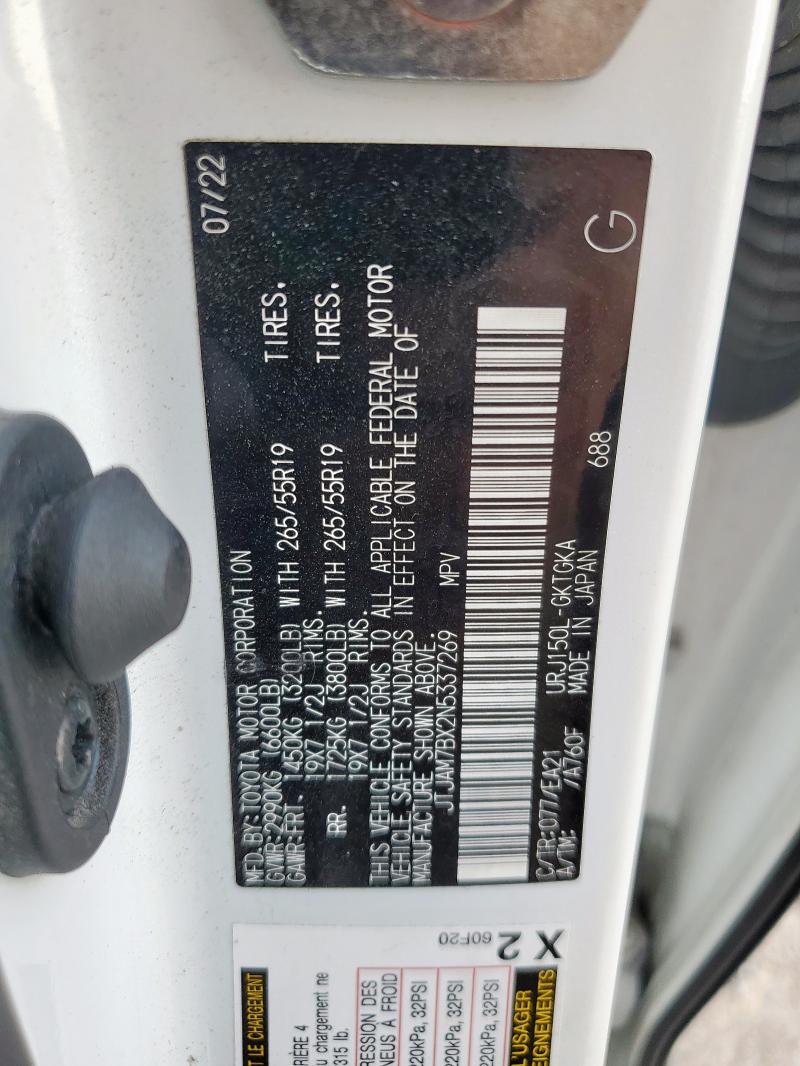 2022 LEXUS GX 460 - JTJAM7BX2N5337269