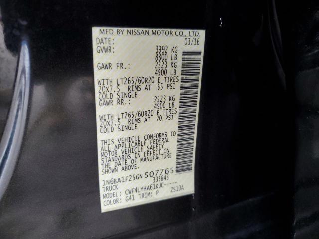 2016 NISSAN TITAN XD S 1N6BA1F25GN507765