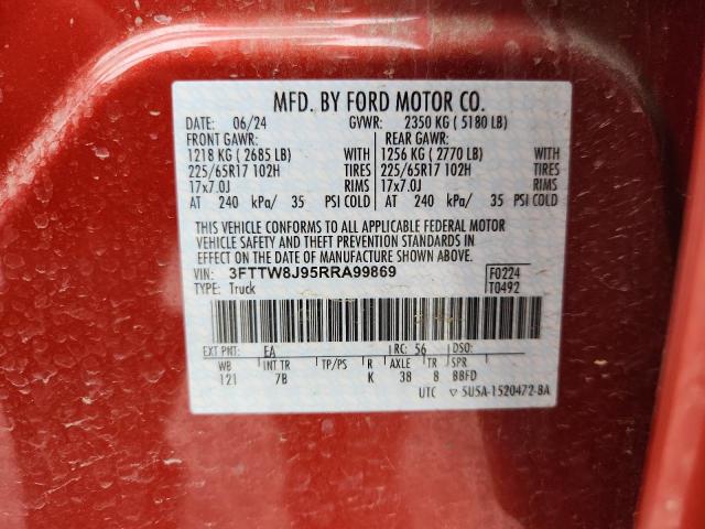2024 FORD MAVERICK X - 3FTTW8J95RRA99869