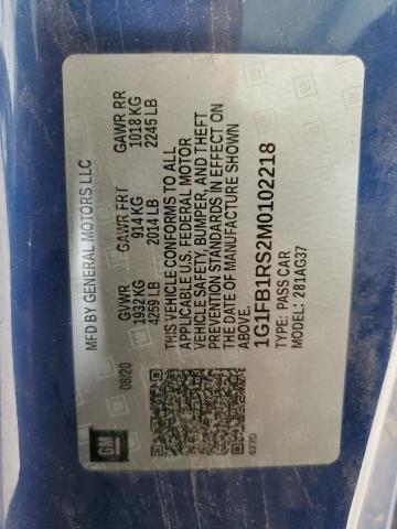 2021 CHEVROLET CAMARO LS 1G1FB1RS2M0102218