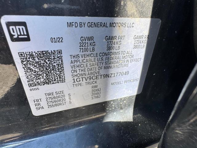 2022 GMC SIERRA LIM 1GTV9CET9NZ177049