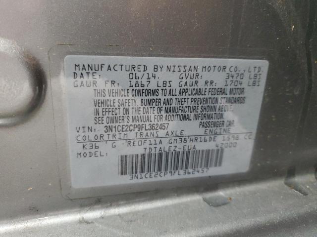 2015 NISSAN VERSA NOTE 3N1CE2CP9FL362457