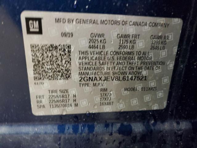 2020 CHEVROLET EQUINOX LT - 2GNAXJEV8L6147521