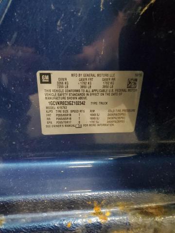 2016 CHEVROLET SILVERADO 1GCVKREC3GZ102342