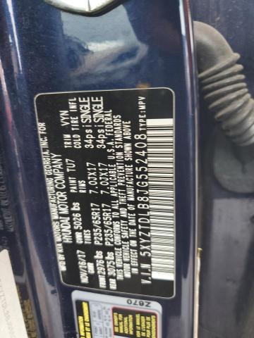 2018 HYUNDAI SANTA FE S 5XYZTDLB8JG552408