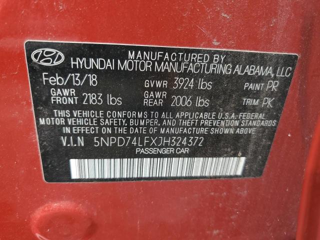 2018 HYUNDAI ELANTRA SE - 5NPD74LFXJH324372