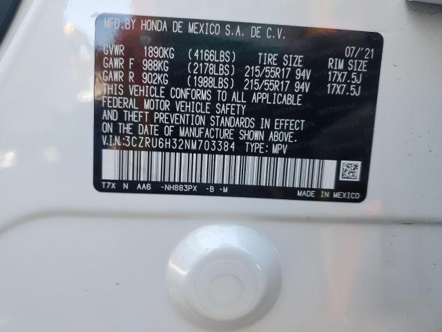 2022 HONDA HR-V LX 3CZRU6H32NM703384