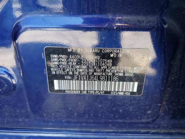 2020 SUBARU WRX LIMITE JF1VA1J64L9811186