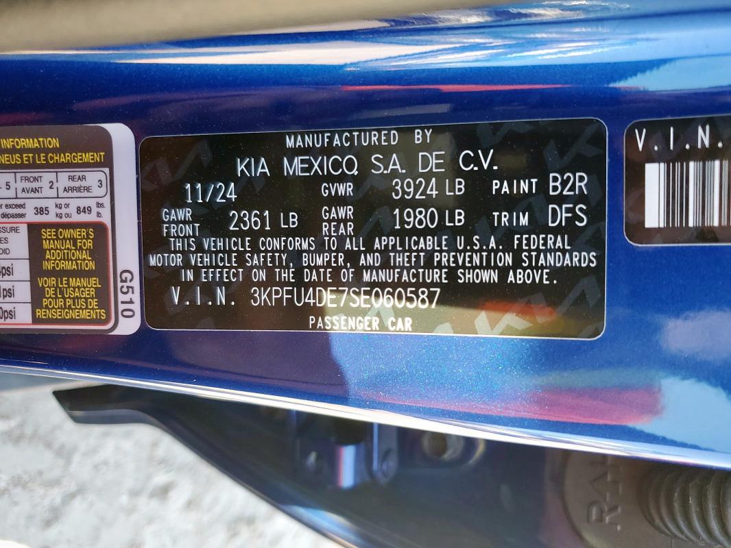 2025 KIA K4 EX 3KPFU4DE7SE060587