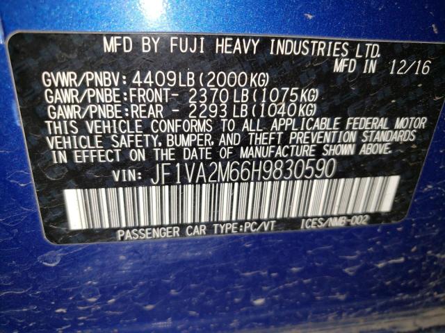 2017 SUBARU WRX STI - JF1VA2M66H9830590