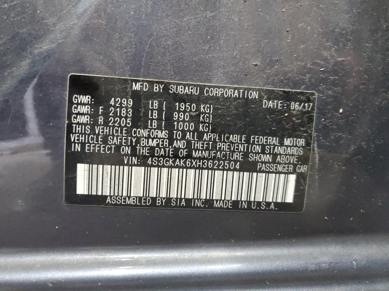 SUBARU IMPREZA SPORT