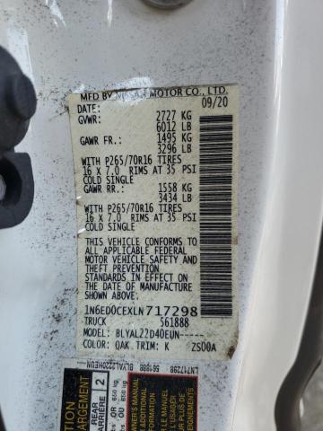 2020 NISSAN FRONTIER S - 1N6ED0CEXLN717298