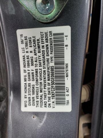 2016 HONDA CIVIC LX - 19XFC2F50GE066985