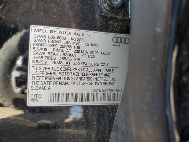 2017 AUDI Q7 PREMIUM WA1LAAF70HD043384