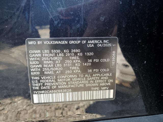 2025 VOLKSWAGEN ATLAS SE 1V2HR2CA5SC553526