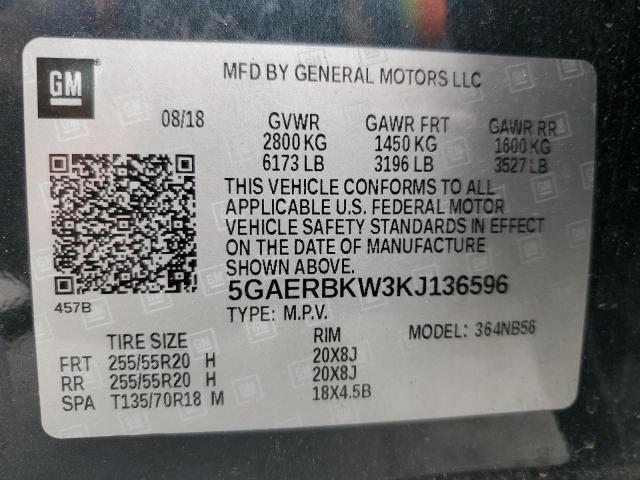 2019 BUICK ENCLAVE ESSENCE 5GAERBKW3KJ136596