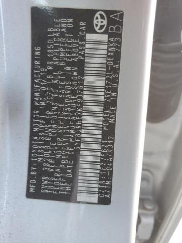 2019 TOYOTA COROLLA L - 5YFBURHEXKP937612