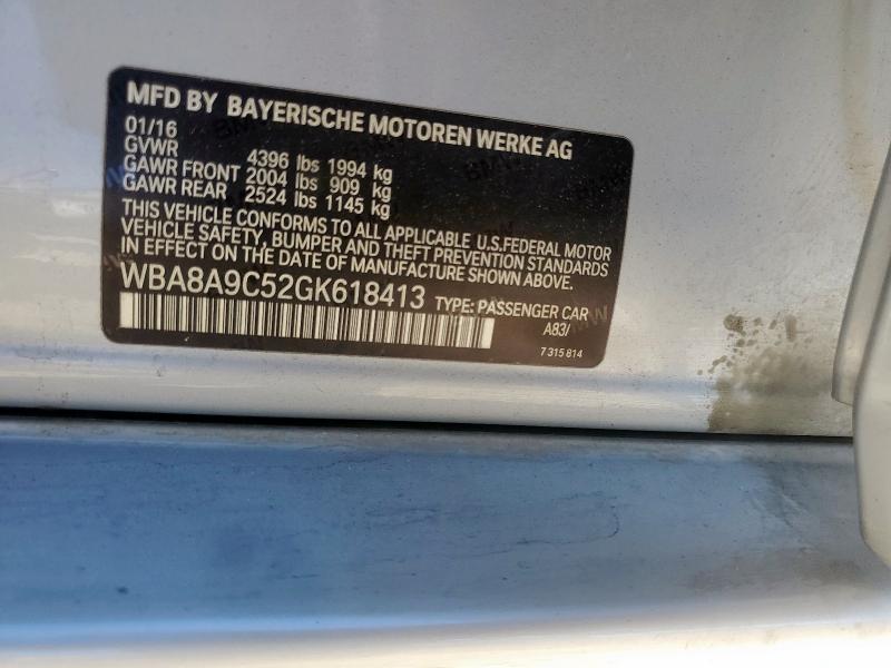 2016 BMW 320 I WBA8A9C52GK618413